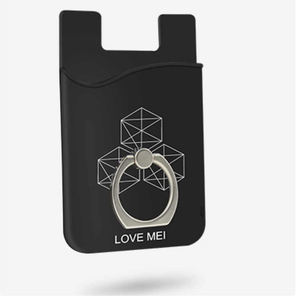 Love Mei Card Holder with Finger Ring Kickstand