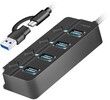 LogiLink 4xUSB-A Hub with Individual Switches