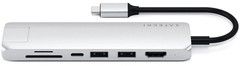 Satechi Slim USB-C Multi-Port with Ethernet Adapter - Silver