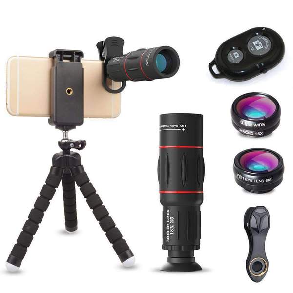 Apexel 4-in-1 Lens Kit with Tripod