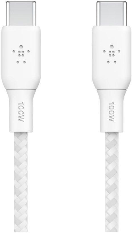 Belkin BoostCharge USB-C to USB-C Cable 100W - Vit 3 meter