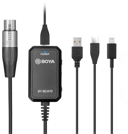 Boya BY-BCA70 Mikrofonadapter USB-A/USB-C/Lightning