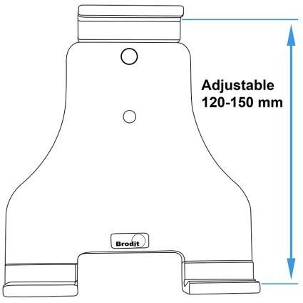 Brodit Aktiv hållare för fast installation 727070