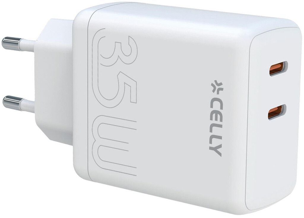 Celly PD Wall Charger 2xUSB-C 35W