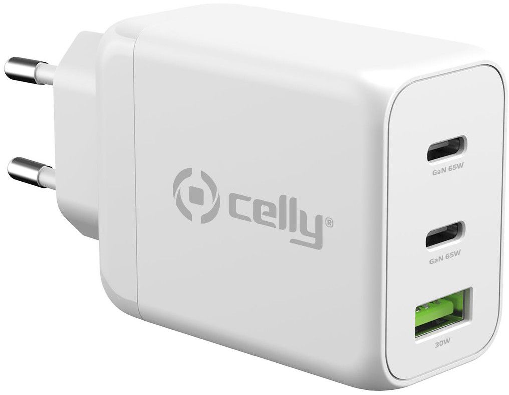 Celly ProPower 3-port Wall Charger PD 65W