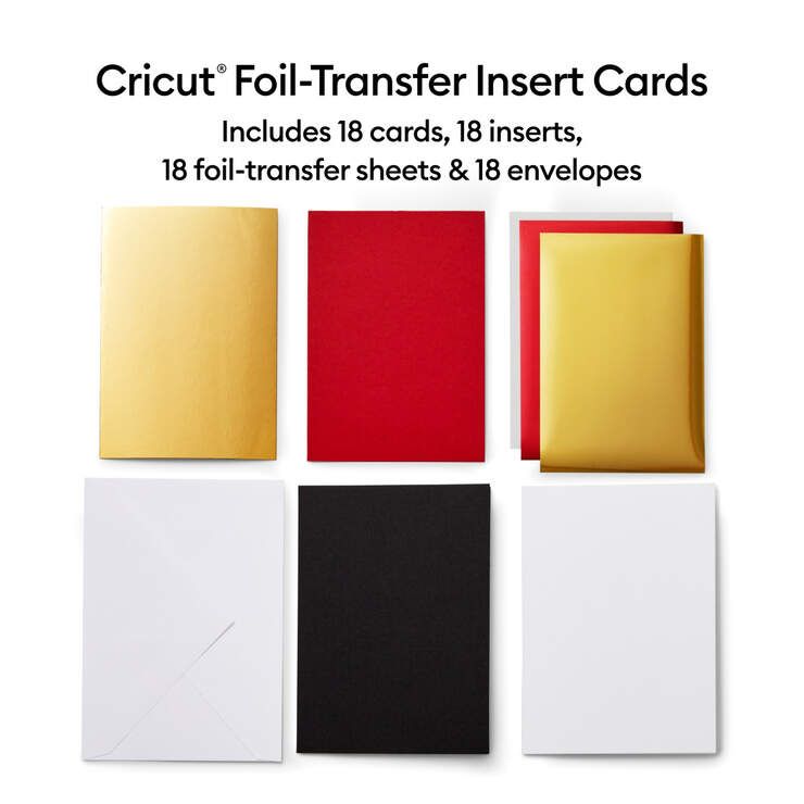 Cricut Foil Transfer Insert Cards Sampler R10 18-pack - Royal Flush