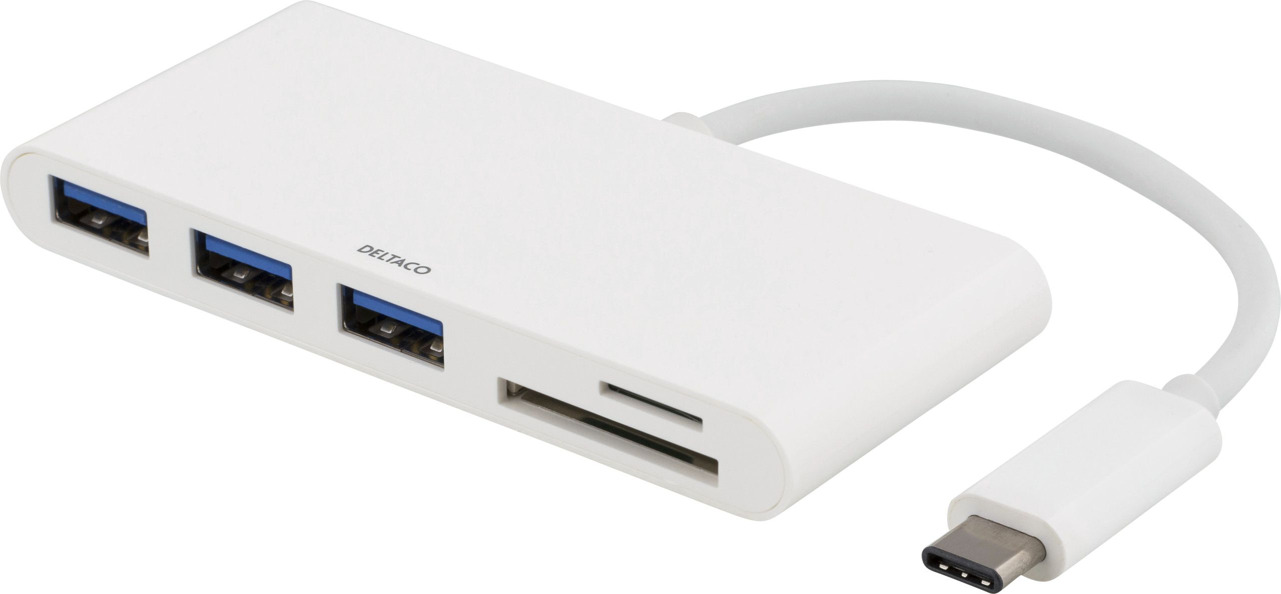 Deltaco USB-C Hub with Card Reader