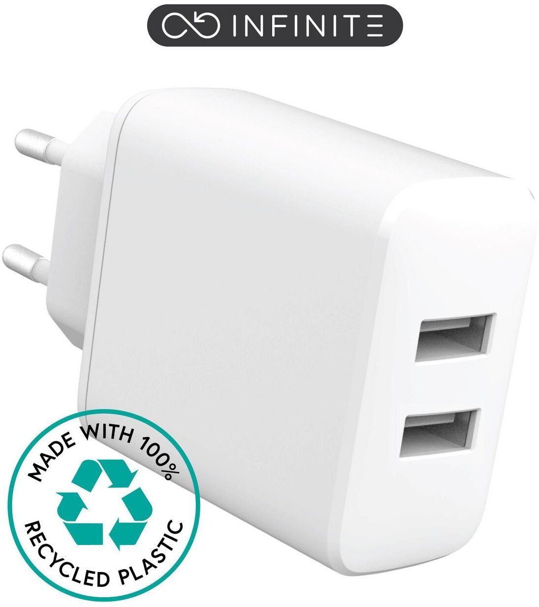 eStuff Infinite Wall Charger 2xUSB-A 24W