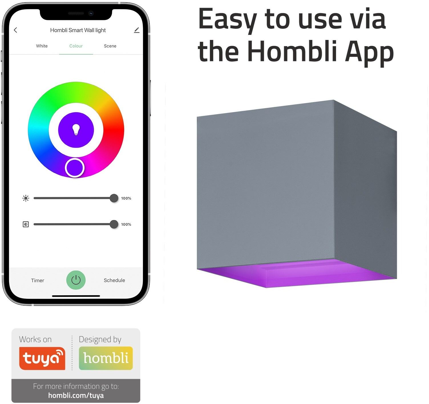 Hombli Smart Outdoor Wall Light V2 - Vit