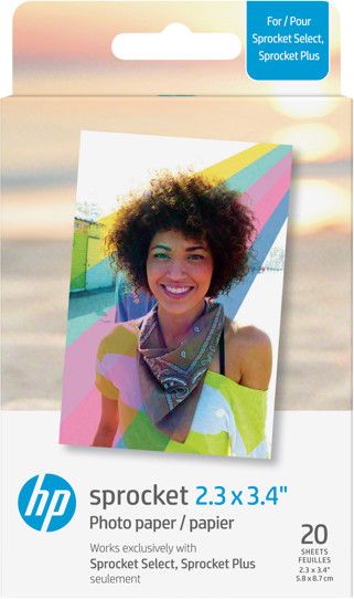 HP Sprocket Select Zink Paper 2,3x3,4" - 20-pack