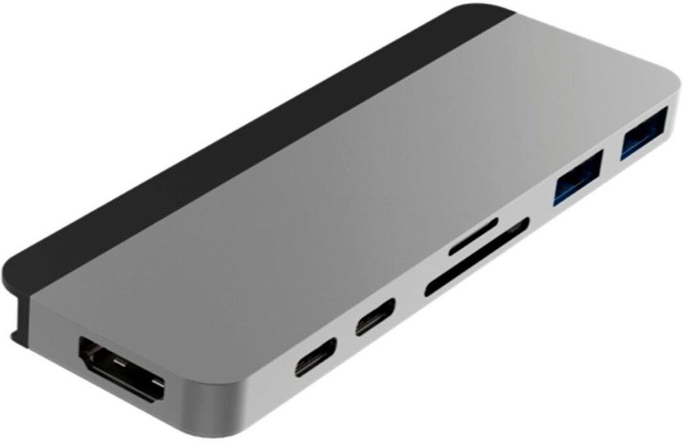 HyperDrive New Duo 7-in-2 - USB-C Hub - Silver