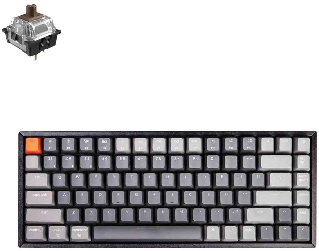 Keychron K2 RGB Aluminium Wireless Mechanical Keyboard - Blå