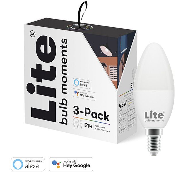 Lite Bulb Moments White & Color Ambience E14 - 3-pack