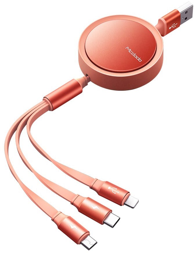 Mcdodo Retractable 3in1 Cable - Orange