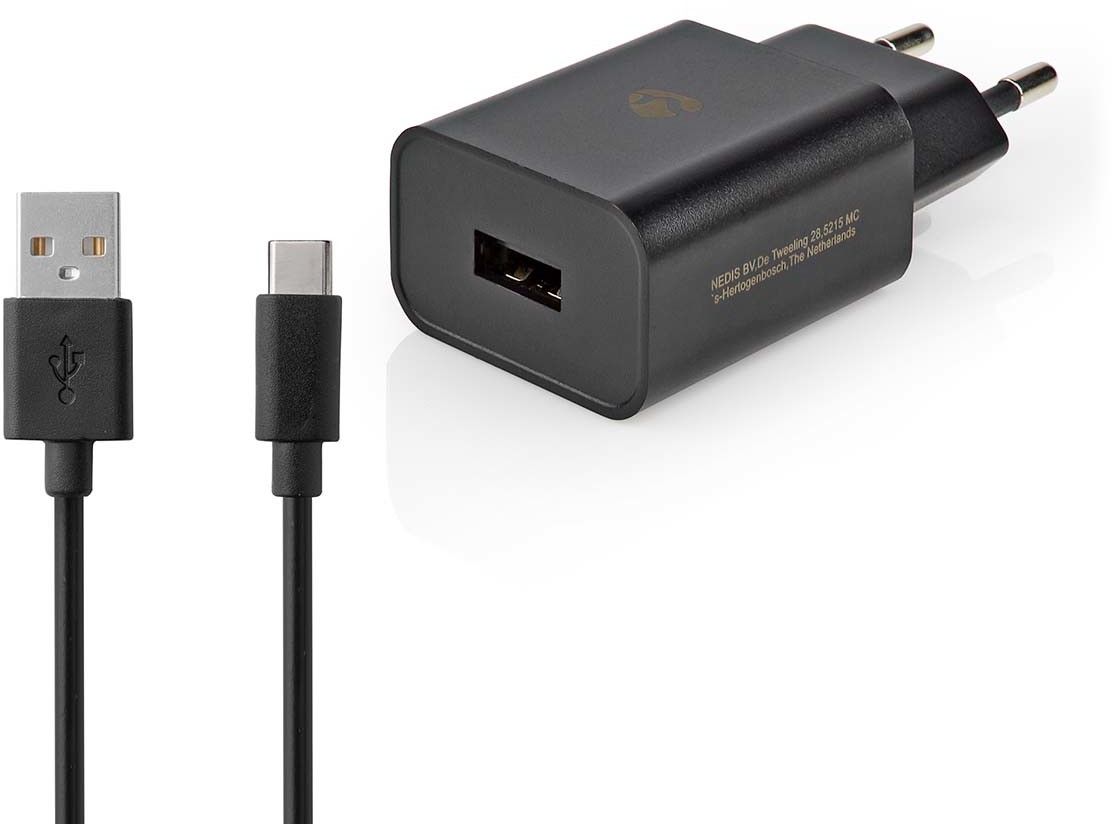 Nedis Universal Wall Charger + USB-C Cable - Vit