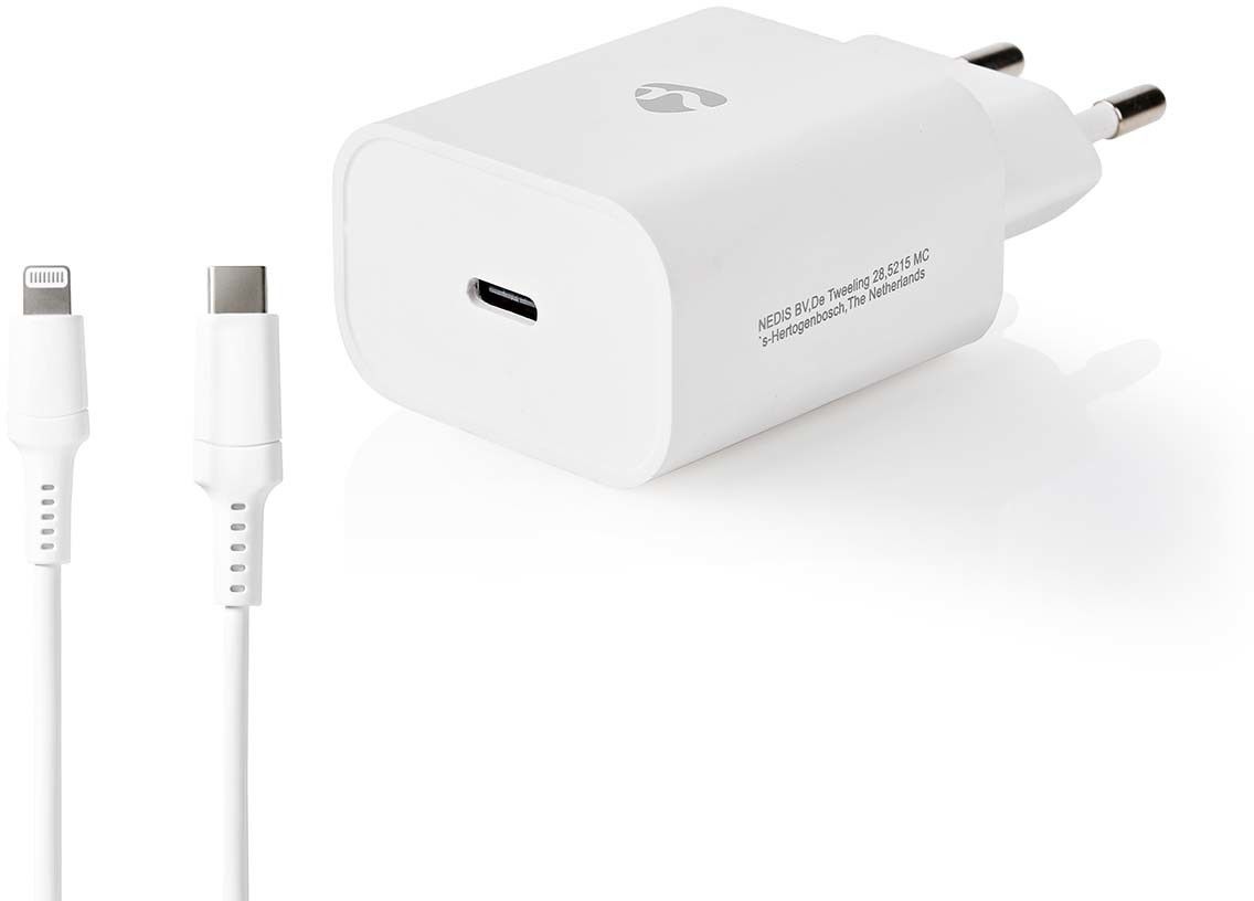 Nedis USB-C Wall Charger + Lightning Cable - 1 meter