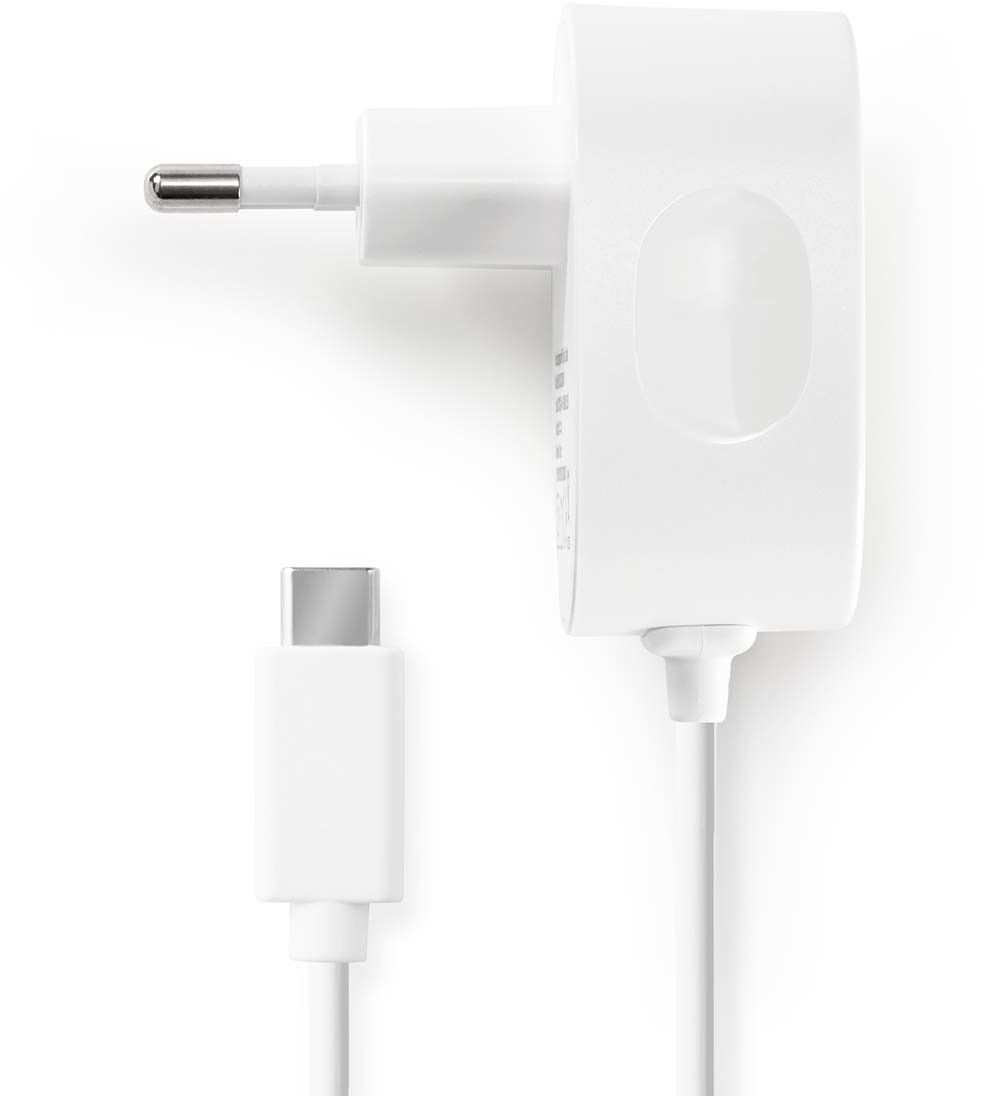 Nedis Väggladdare med Fast USB-C-kabel - Svart