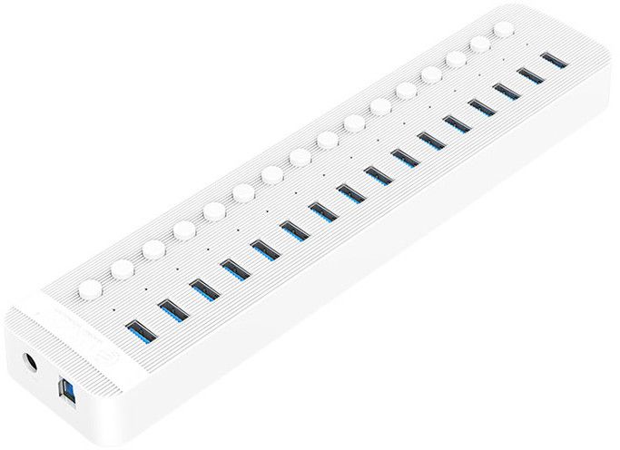 Orico 16 Multi-Port Hub With Individual Switches - Svart