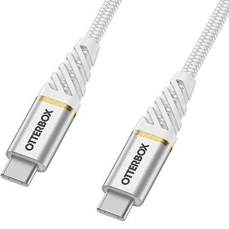 OtterBox Premium USB-C- till USB-C-kabel - Vit 2 meter