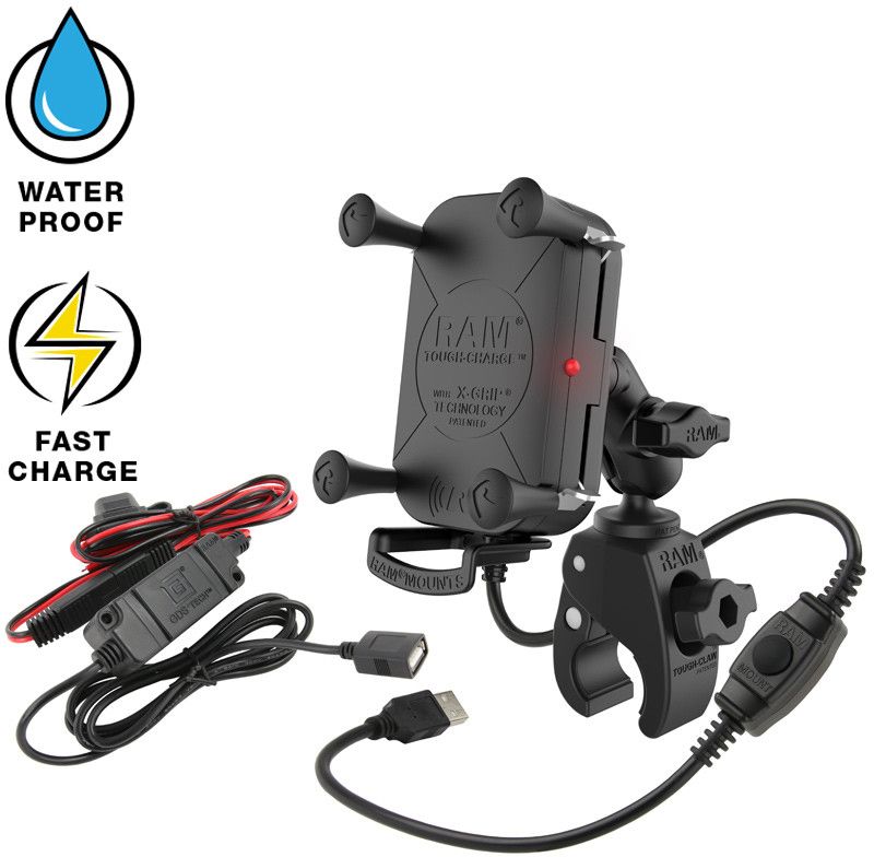 RAM Mount Tough-Charge Waterproof Wireless Charging Mount with Tough-Claw