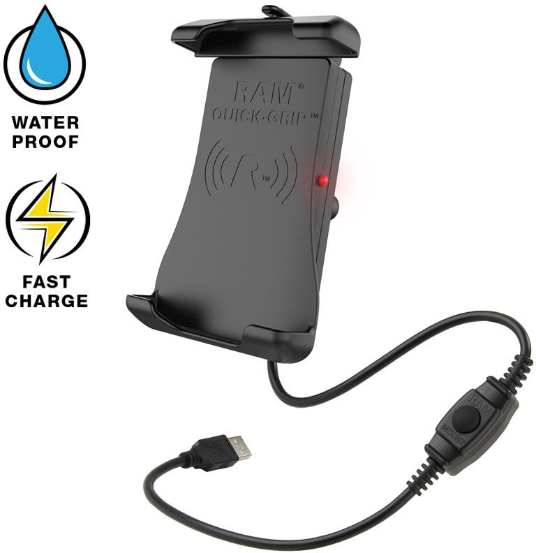 RAM Mount Quick-Grip Waterproof Wireless Charging Holder