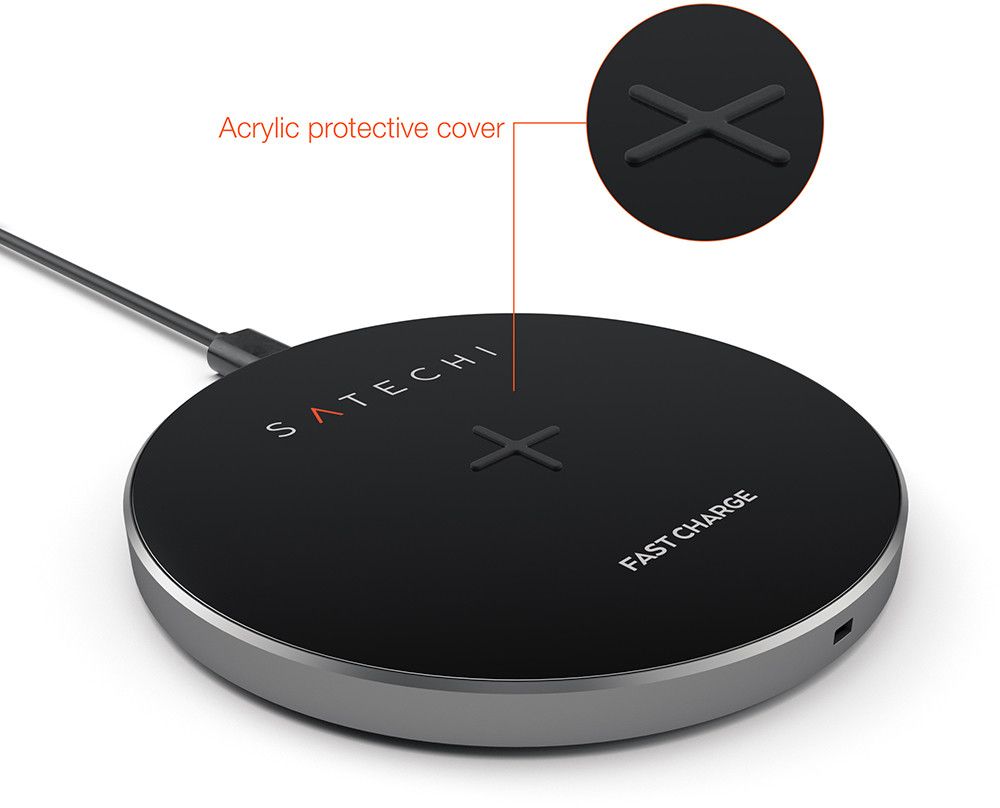 Satechi Qi Wireless Charging Pad USB-A - Grå