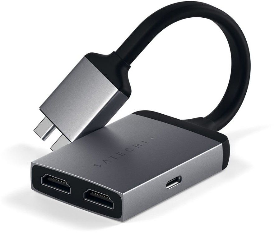 Satechi USB-C Dual HDMI Adapter - Grå