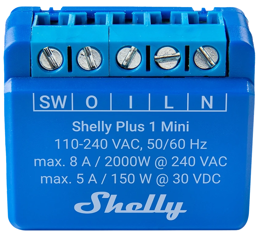 Shelly Plus 1 Mini - strömbrytare