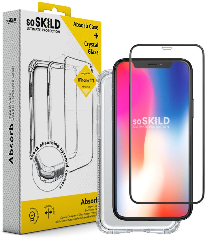 SoSkild Absorb 2.0 Back Case + Tempered Glas