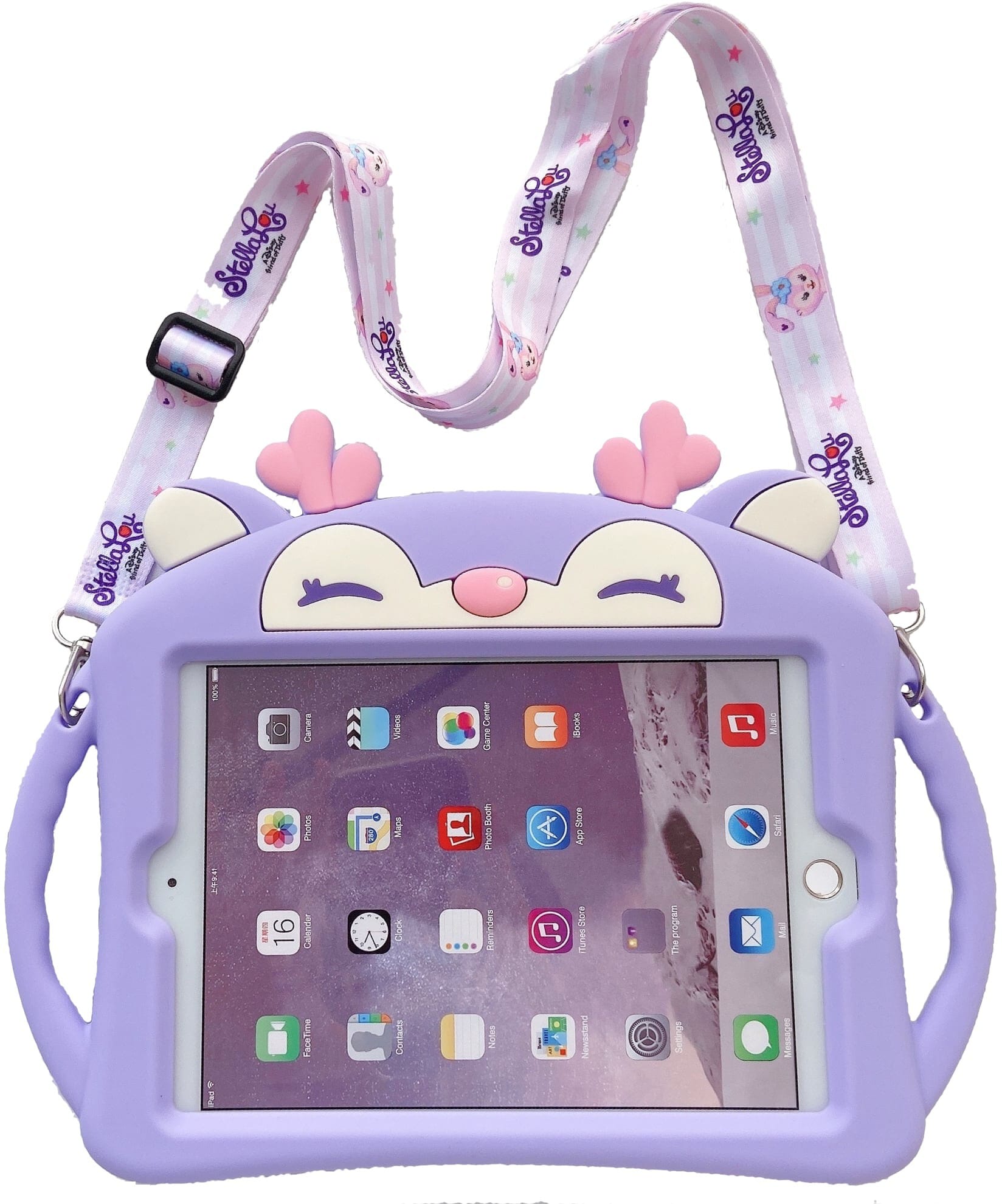 Trolsk Kids Case with strap - Purple Deer