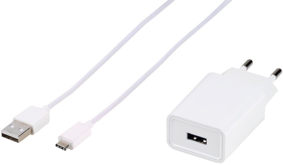 Vivanco Väggladdare + USB-C-kabel