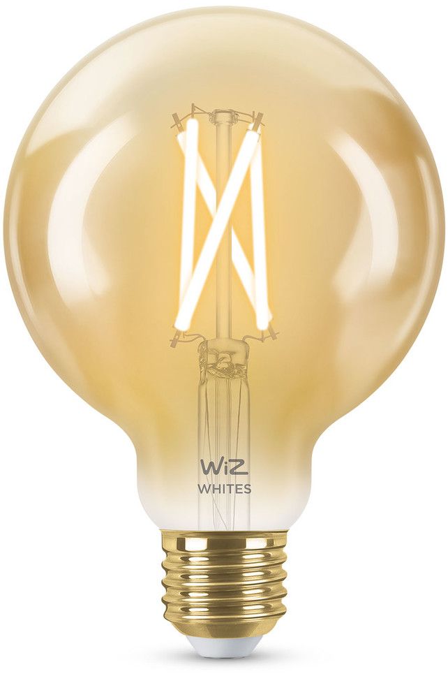 WiZ Filament Amber Smart LED Lamp Glob E27 50W - Glob